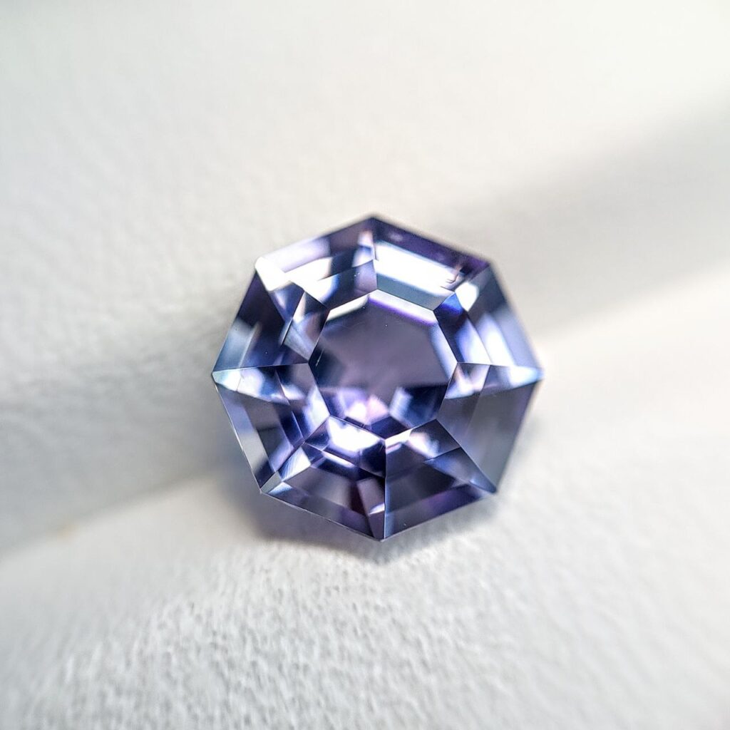A classic Blue Zoisite or Tanzanite with purplish undertone. Cut at NGM, Bangkok