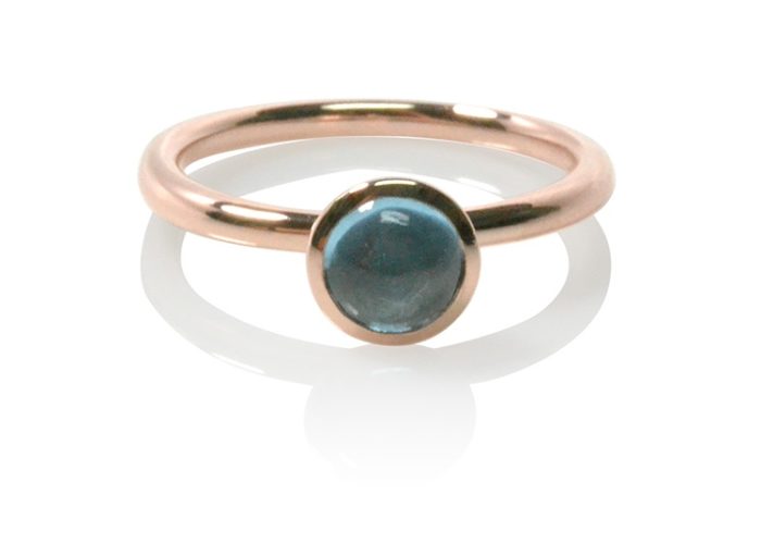 Blue topaz ring
