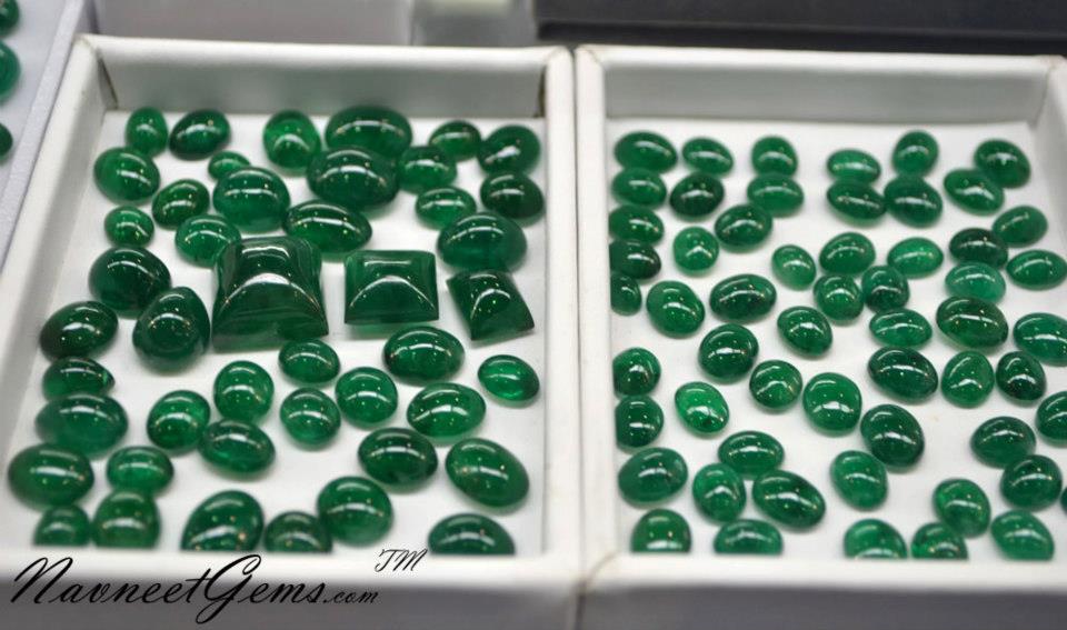 Emerald Cabochons of various sizes