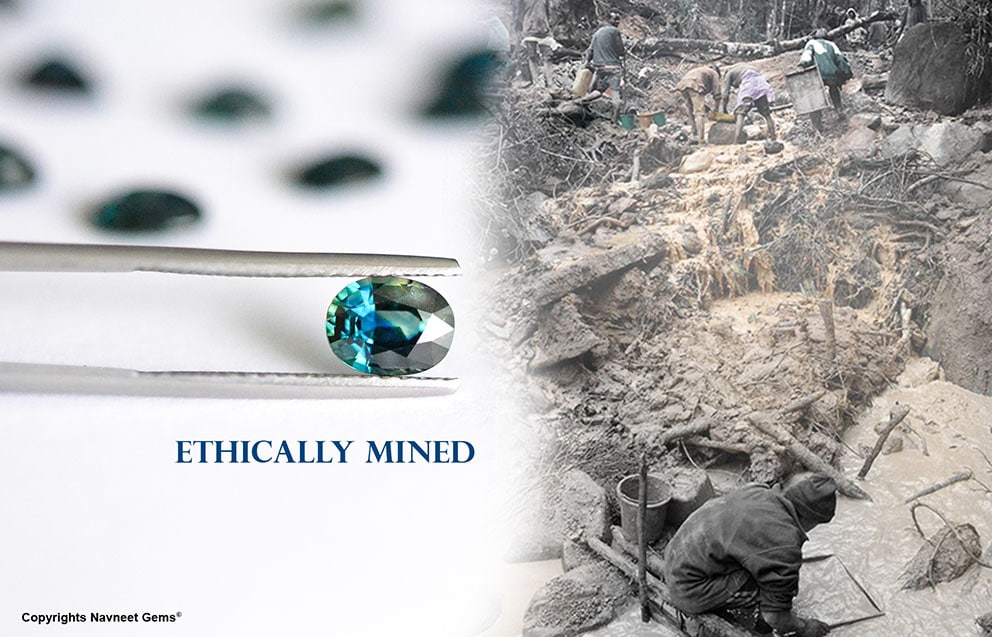 Ethically mined Mermaid sapphires