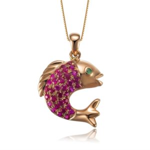 Fish Ruby Animal pendant