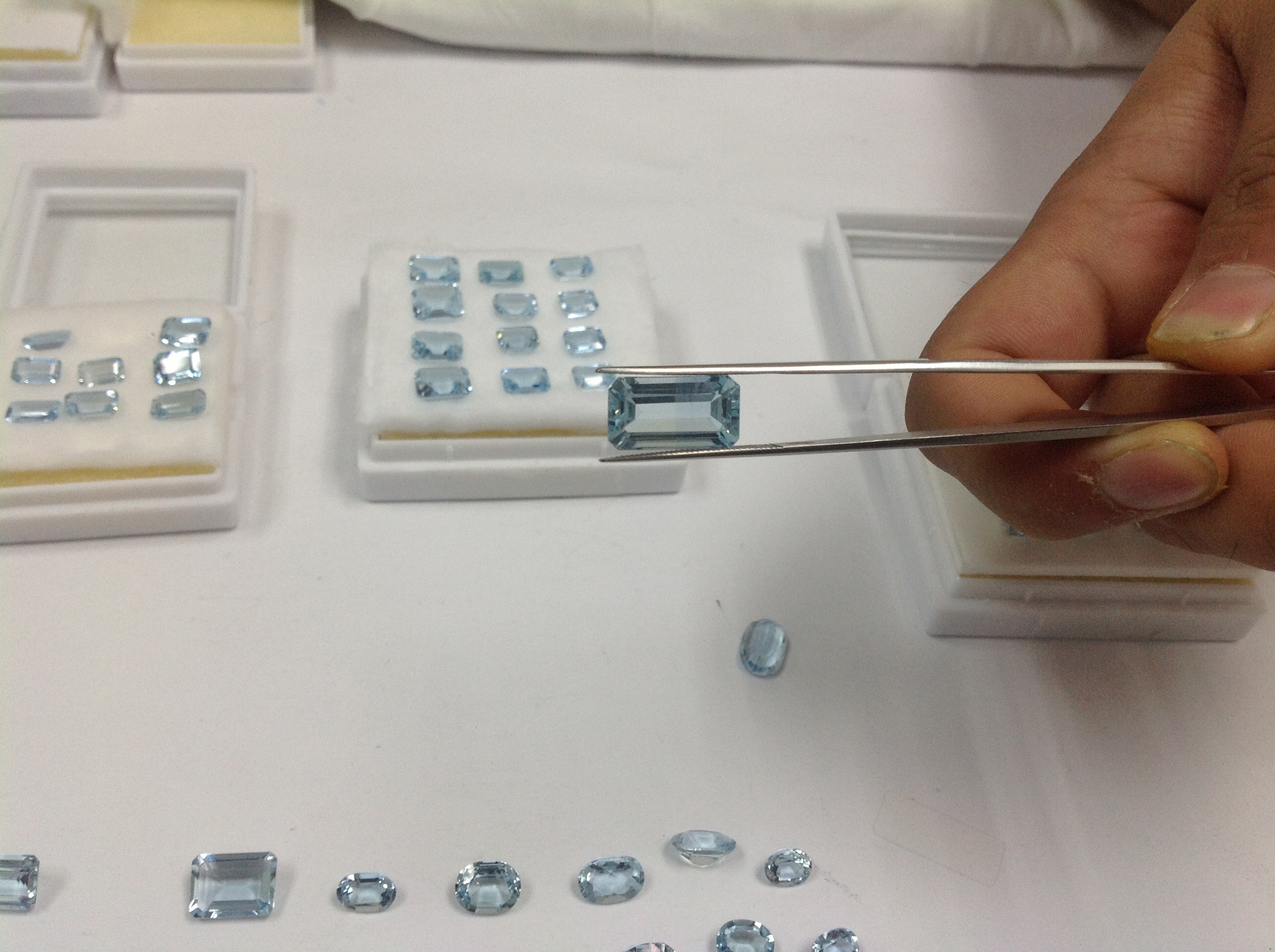 Aquamarine Octagon, round, oval