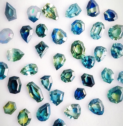 Parti Teal Sapphires