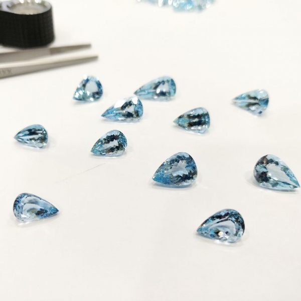 Pear aquamarine wholesale lot