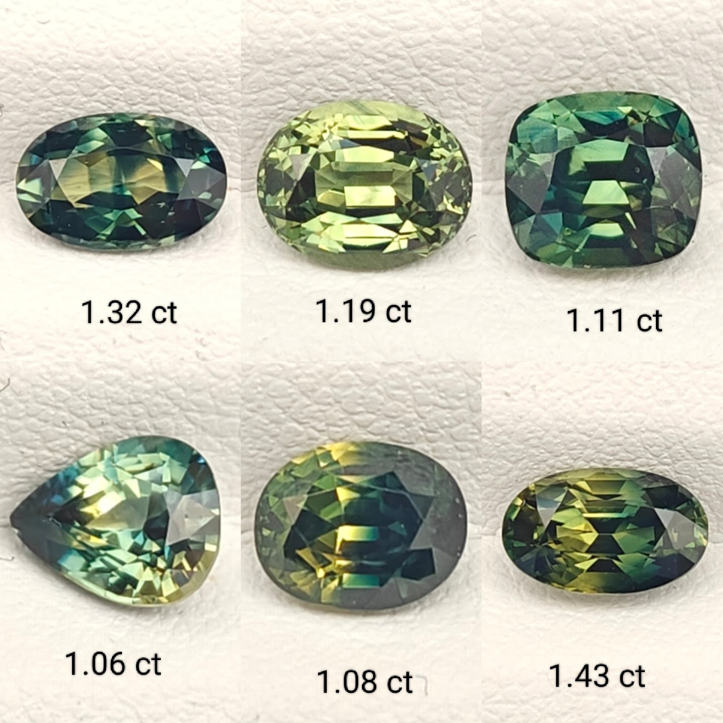 Precision cut Australian Parti Sapphires 2025