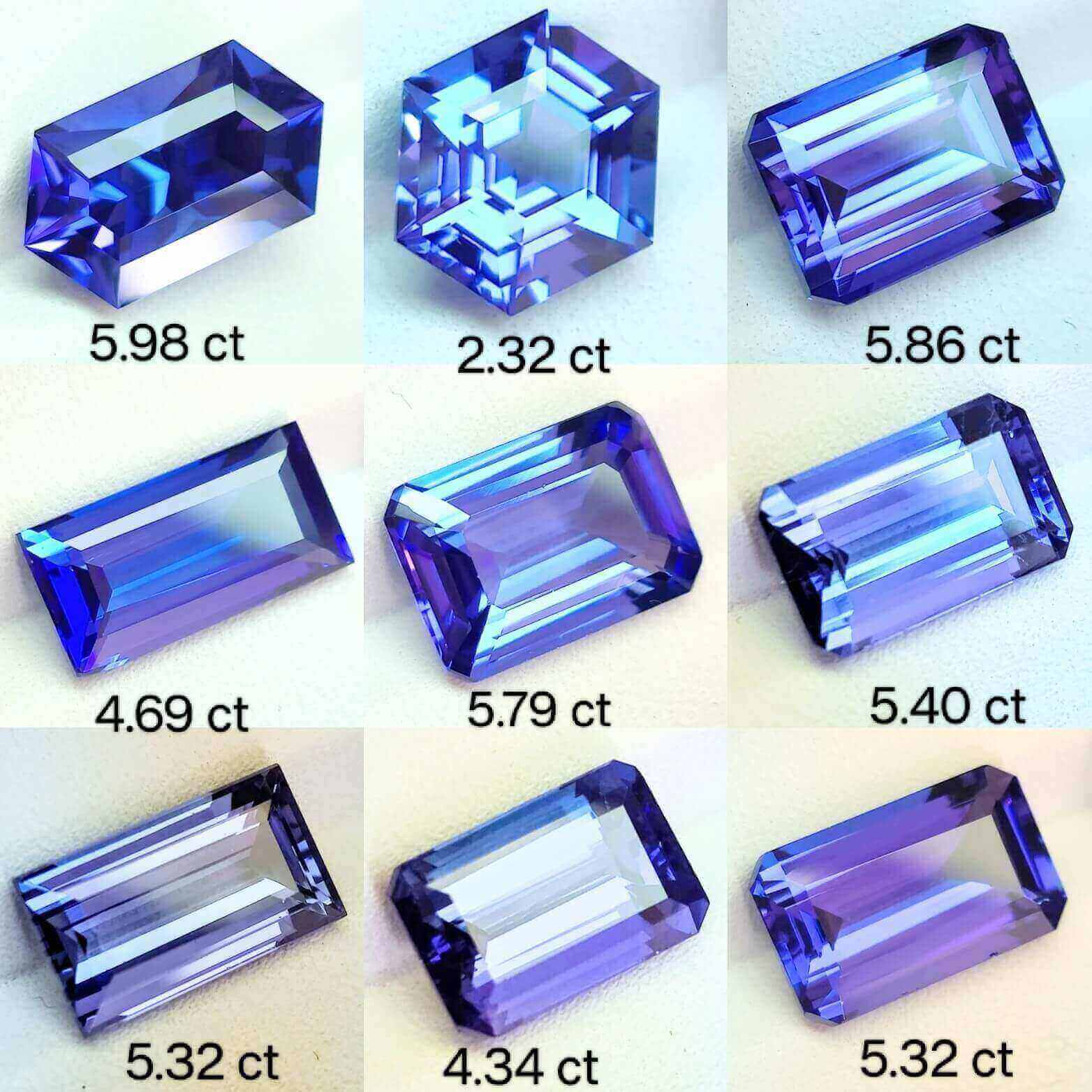 Precision cut Tanzanite