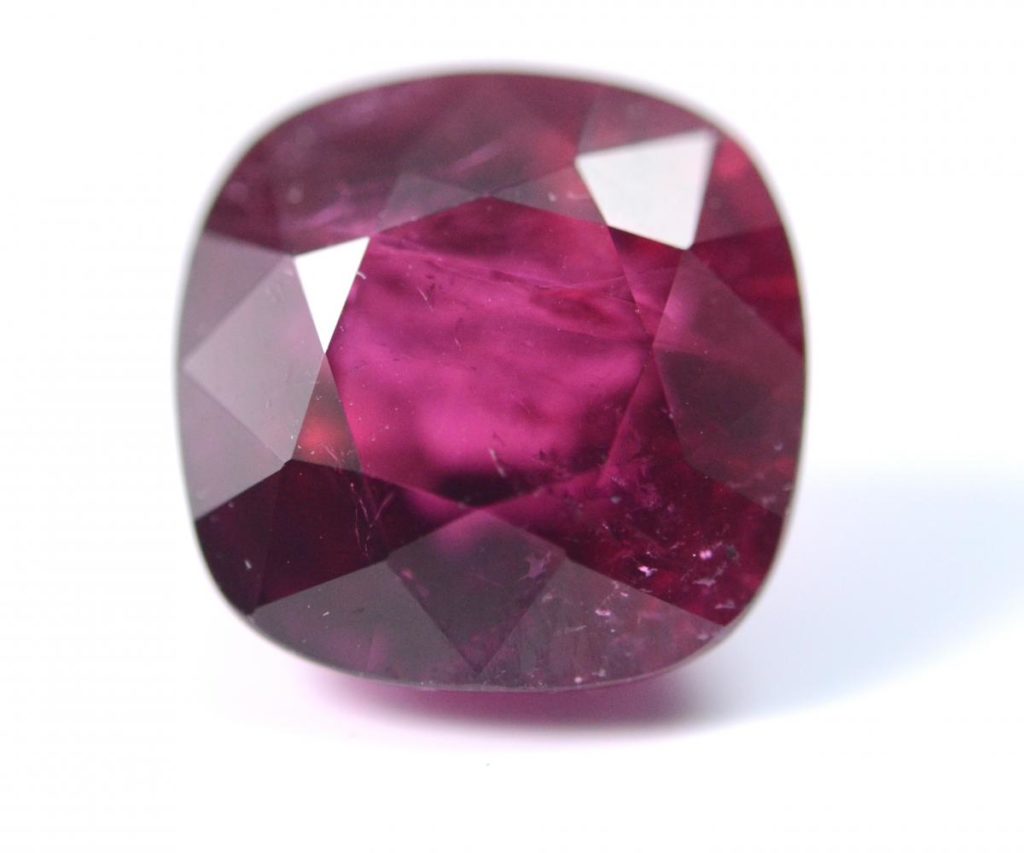 Rhodolite Garnet cushion cut