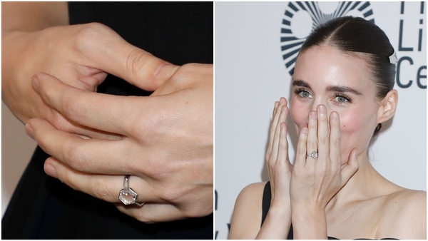rooney mara hexagon engagement ring
