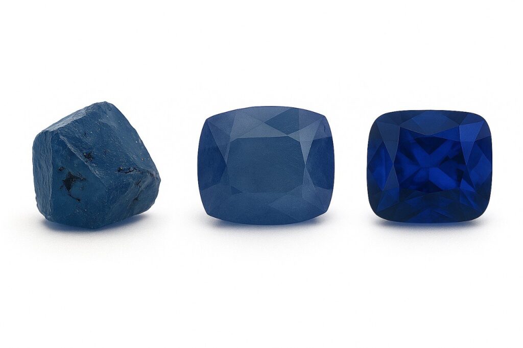 Rough • Preform • Final: The Stages of a Gemstone