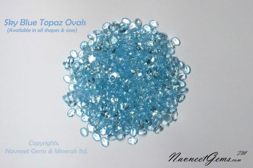 Sky Topaz Ovals mix lot
