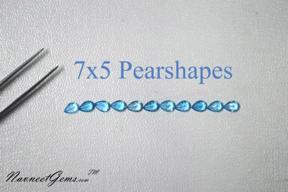 Swiss Blue Topaz Pears