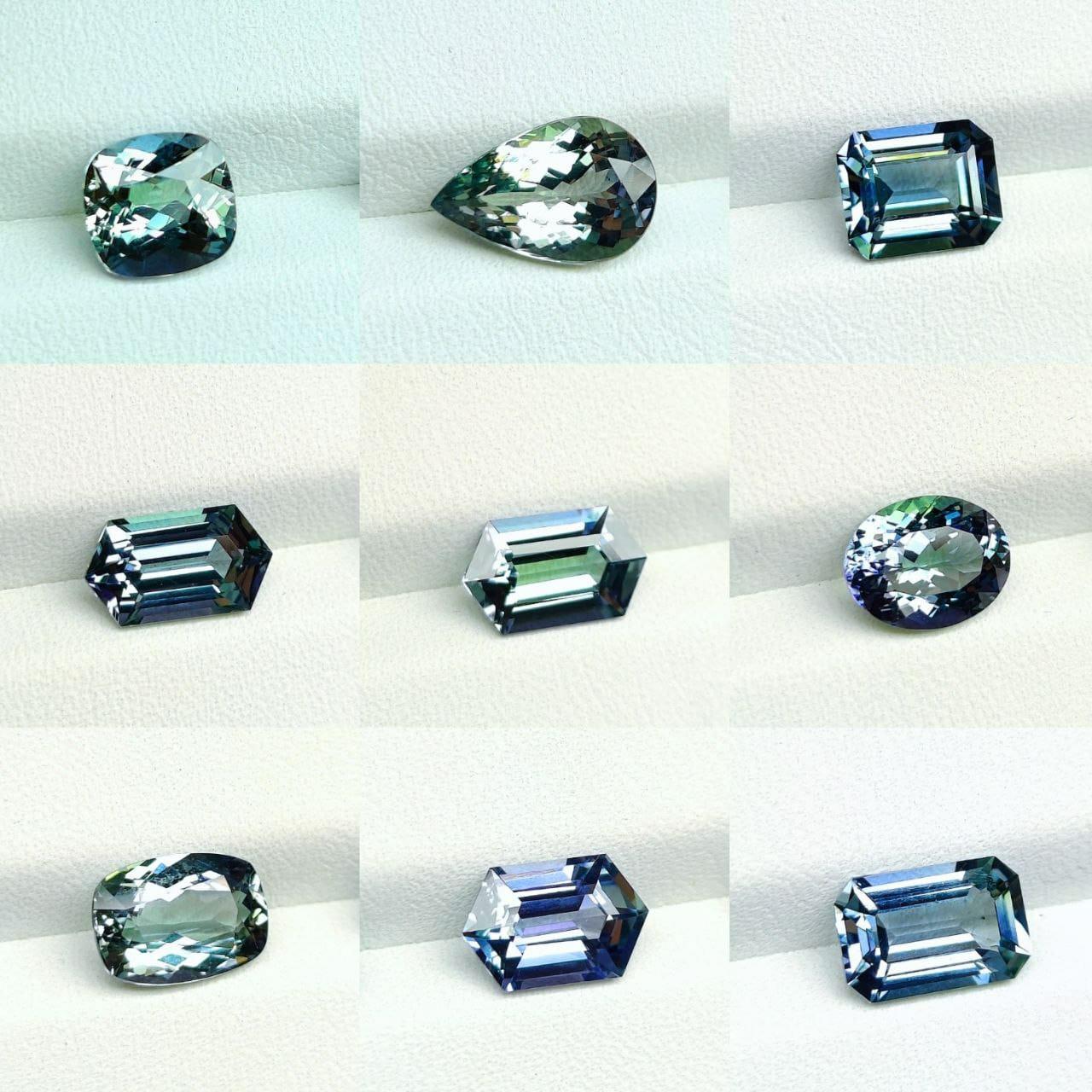 Unheated Tanzanite Cuts available at Navneet Gems and Minerals