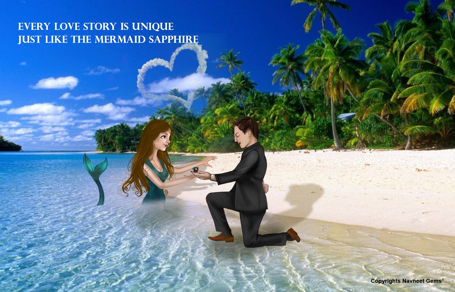 Unique Mermaid sapphires