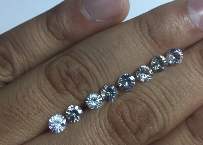 White sapphire Diamond cut