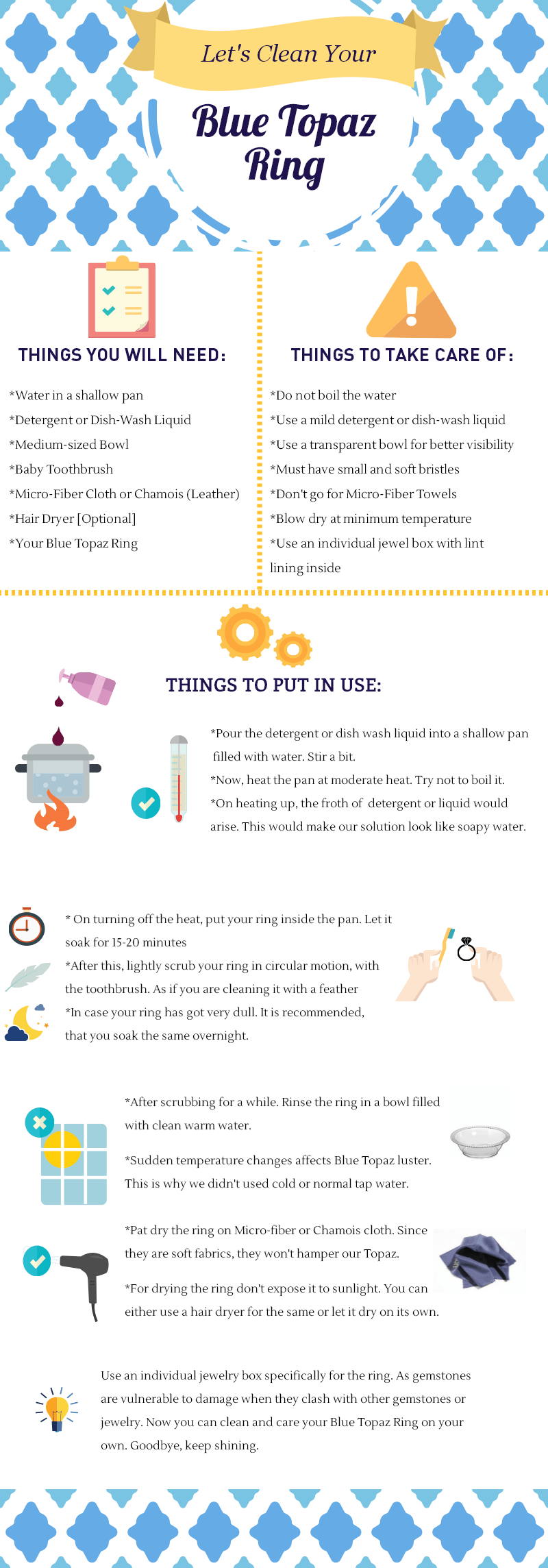 How to Clean Blue topaz Ring