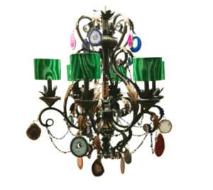 Malachite chandeliers